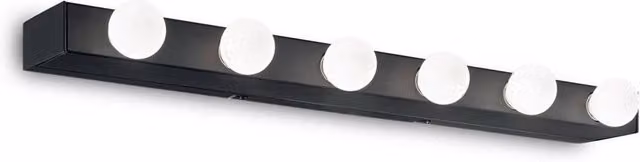 Netlighting Prive' 6 Light Modern Black Wall Light
