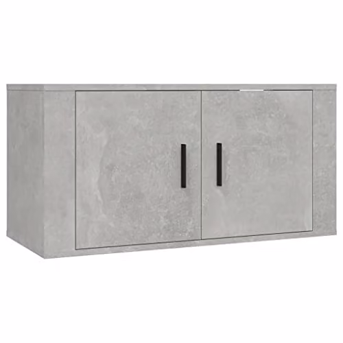 vidaXL Wall Mounted TV Cabinet in Concrete Grey, W/D/H: 80 x 34.5 x 40 cm – 1