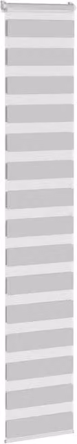 Berkfield Home Elegant Zebra Blind in Light Grey, W: 45 cm, H: 200 cm