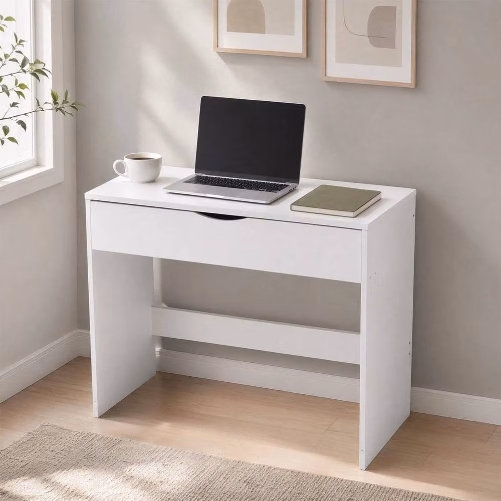 KORVIXA Minimalist White Wooden Dressing Makeup Desk – 2