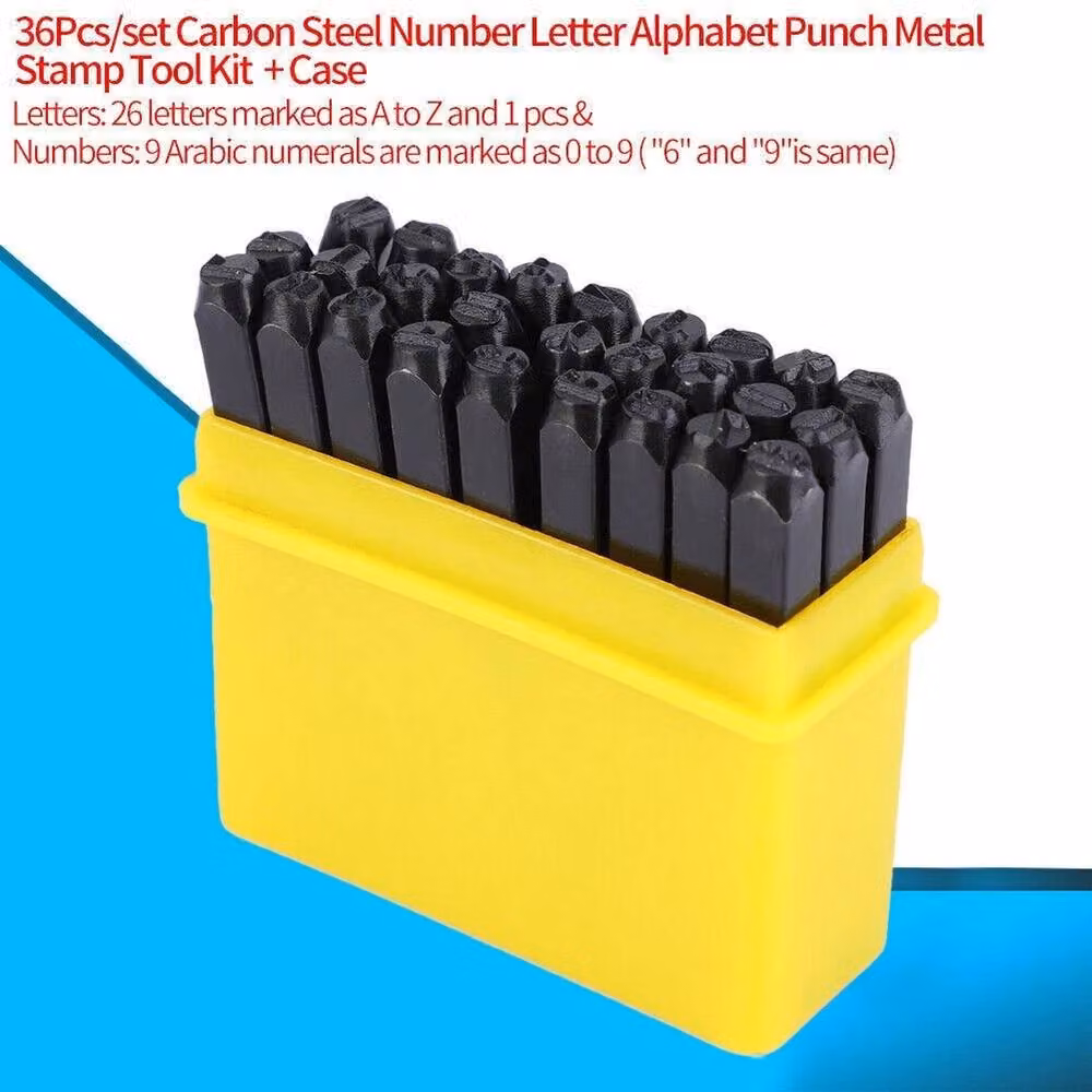 Kelvenix 36-Piece Number and Letter Steel Stamp Punch Set in Black – 4