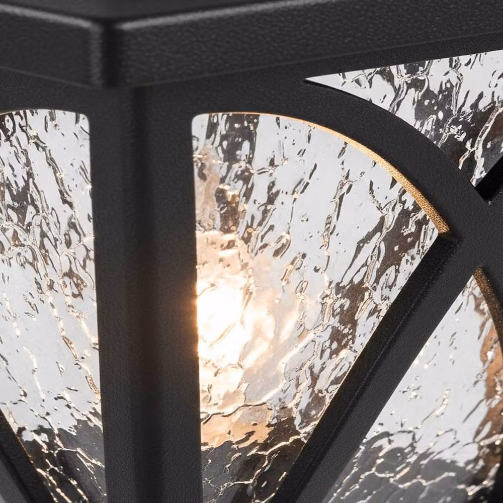 Milagro Solar Garden Lantern with Dusk Sensor, Warm White 3000K, IP44, Black – 3