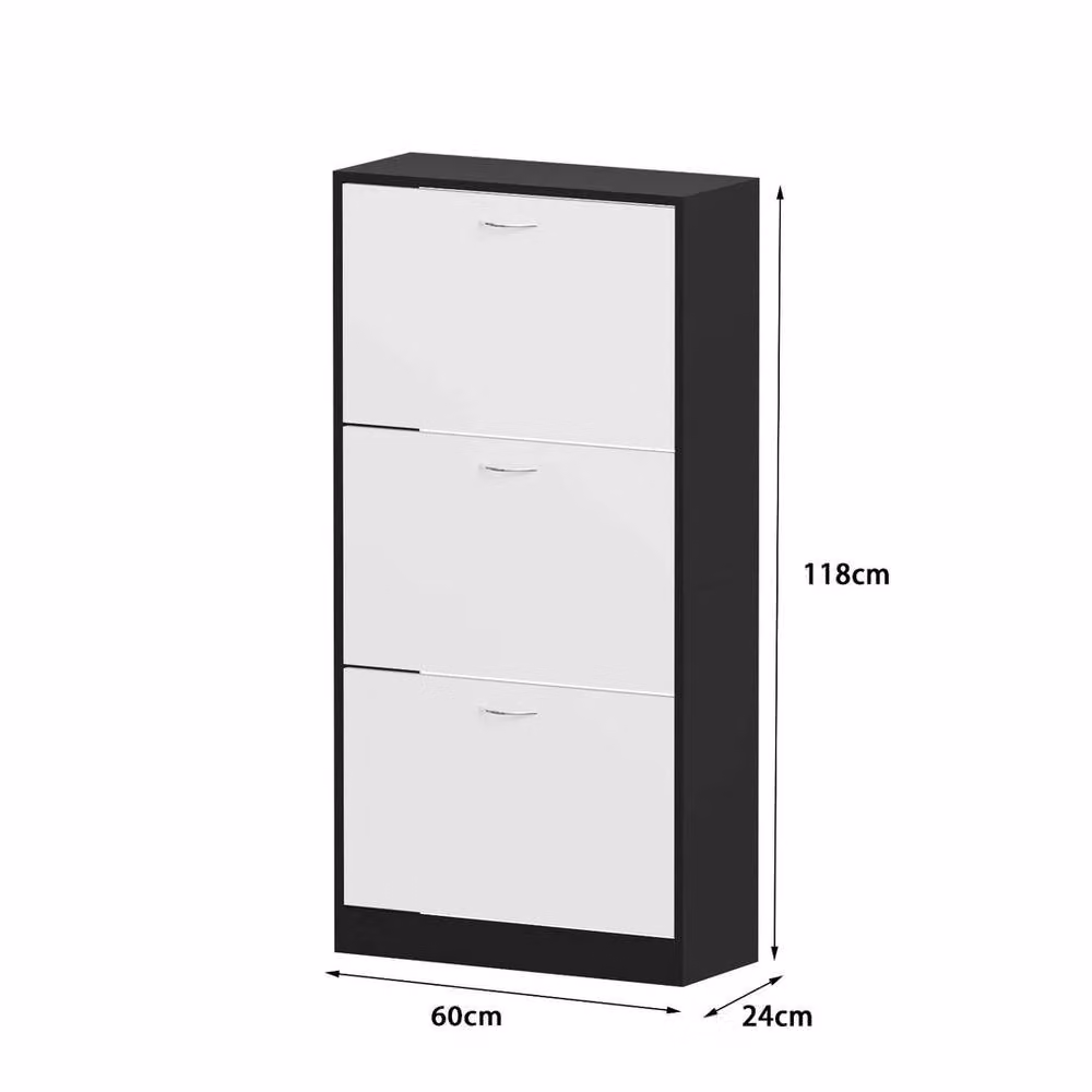EONLION 3 Drawer Shoe Cabinet Cupboard in White – 2