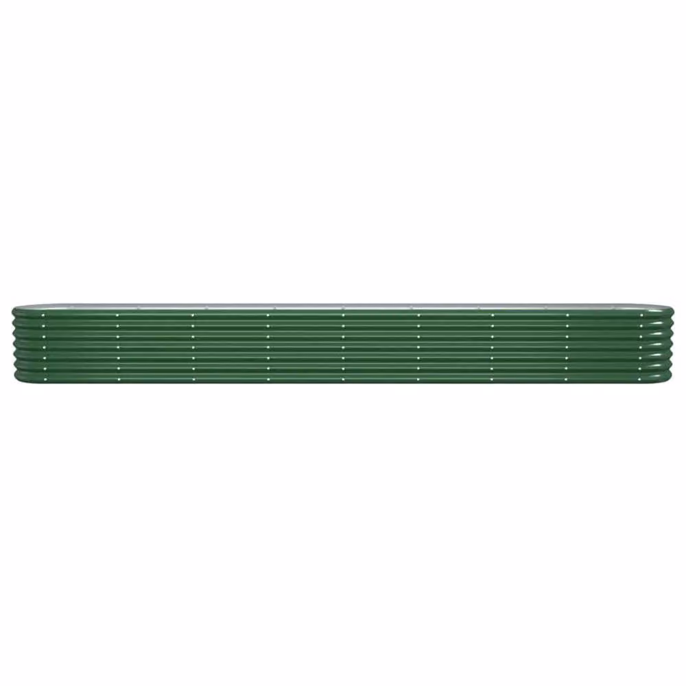 Berkfield Home Garden Raised Bed in Green Powder-coated Steel, W/D/H: 332 x 40 x 36 cm – 3