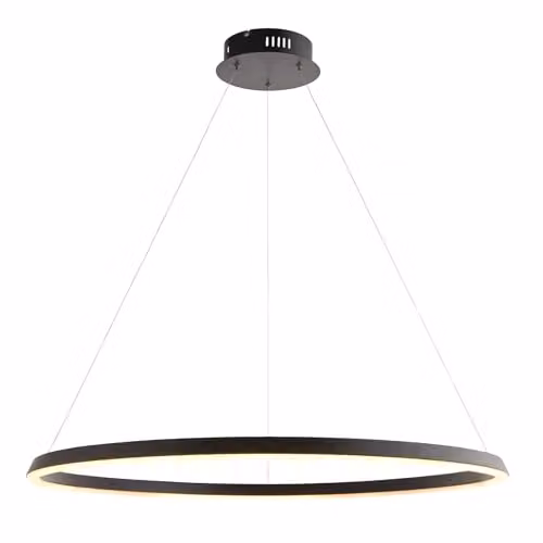 Netlighting Staten Integrated LED Pendant Light in Matt Black and White Silicone