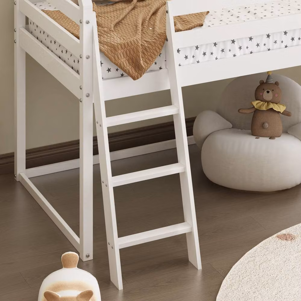 Crazy Price Beds Ltd Eli Kids White Mid Sleeper Single Wood Bed – 2