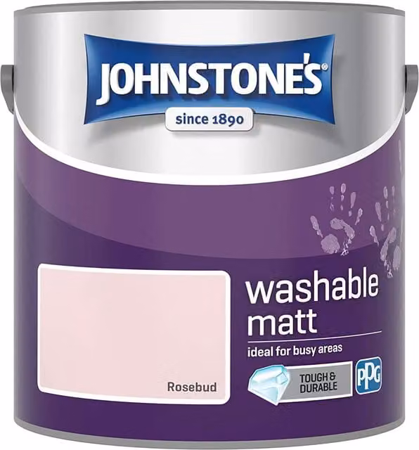 Johnstones Washable Matt Paint in Rosebud Pink