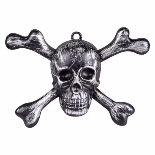 VFM e-Store Silver Skull and Crossbones Halloween Wall Decorations – 3