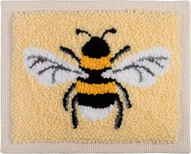 Trimits Bee Punch Needle Frame Kit in Yellow
