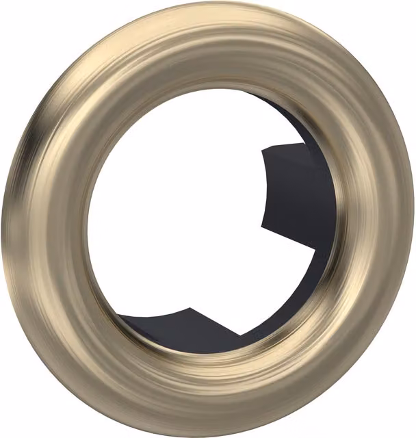 Balterley Round Basin Overflow Cover in Brushed Brass, 31 x 31 mm