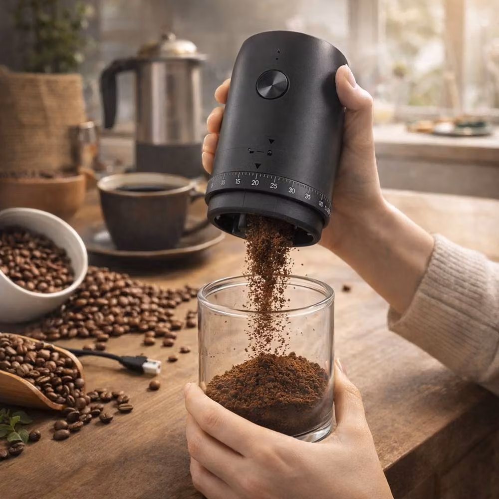 Dragodirect Rechargeable Electric Conical Burr Coffee Bean Grinder in Black – 2