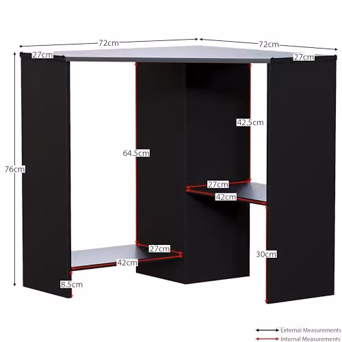 Vida Designs Hetton Corner Computer Desk in Black – 3
