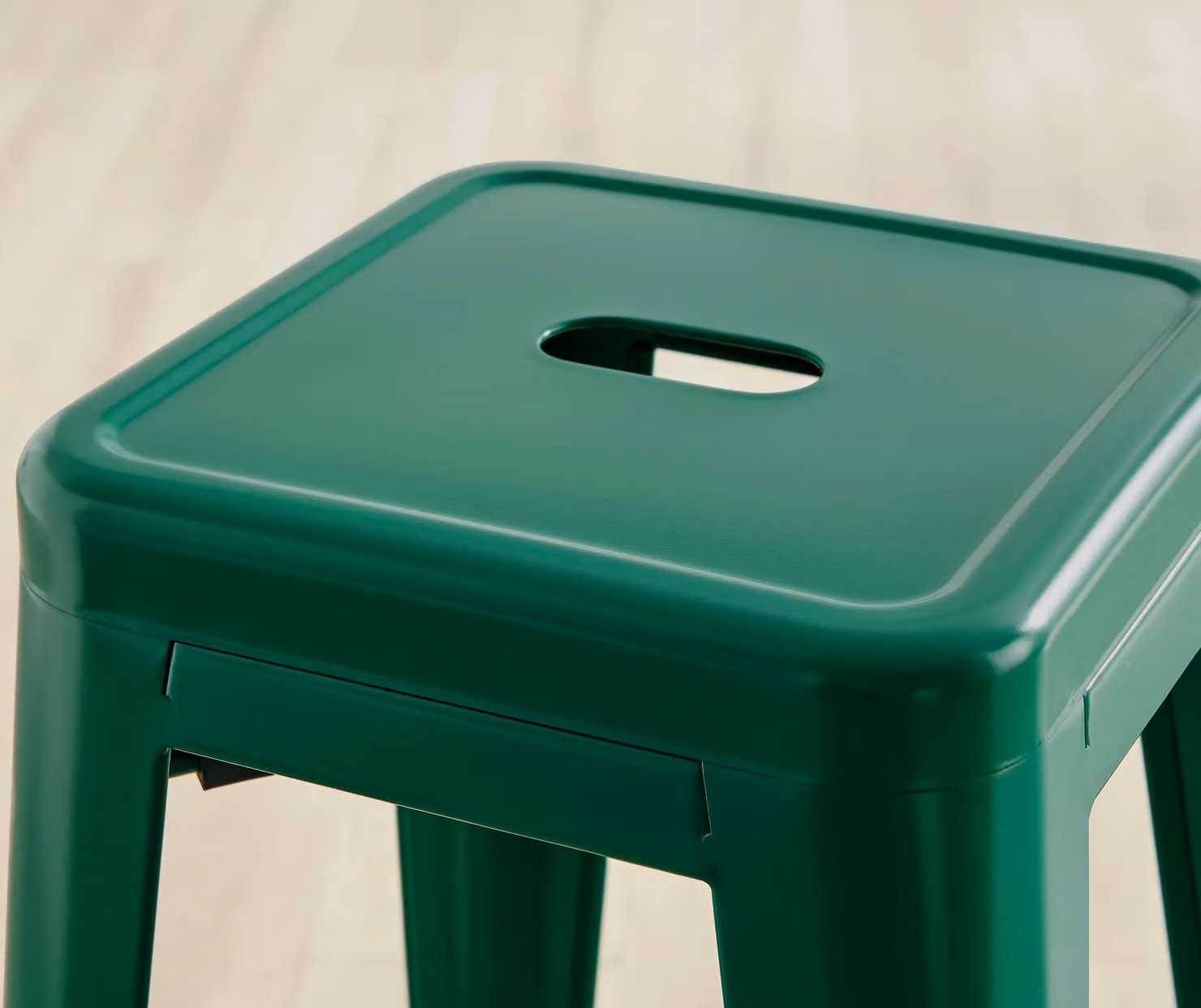 FurnitureboxUK Set of 2 Colton Tolix Style Metal Stackable Retro Industrial Bar Stools in Green – 2