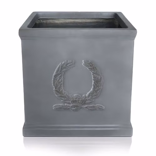 IDEALIST Large Square Planter in Grey Reinforced Stone, 45 cm – 2