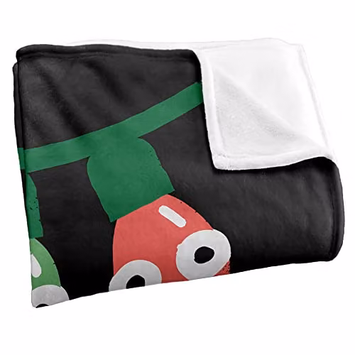Bcreative David Olenick A Delightful Holiday Super Soft Fleece Throw Blanket, White, W/D/H: 152 x 127 cm – 2