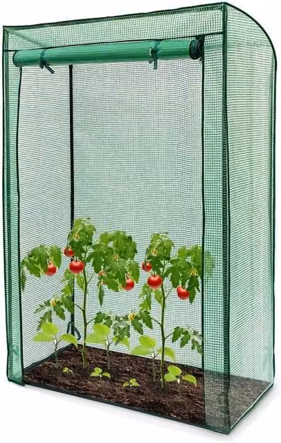 Kelvenix Weatherproof 4-Tier Steel Greenhouse in Green, H x W x D: 160 x 59 x 39 cm – 1