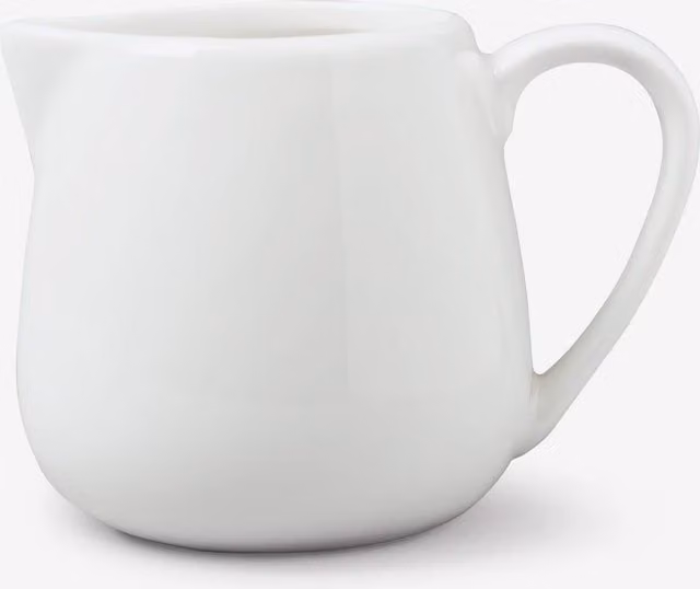WM Bartleet & Sons White Ceramic Porcelain Bellied Creamer Jug