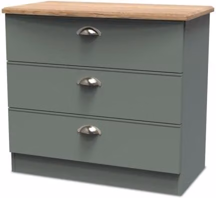 Welcome Victoria 3 Drawer Chest of Drawers in Matt Wood Finish