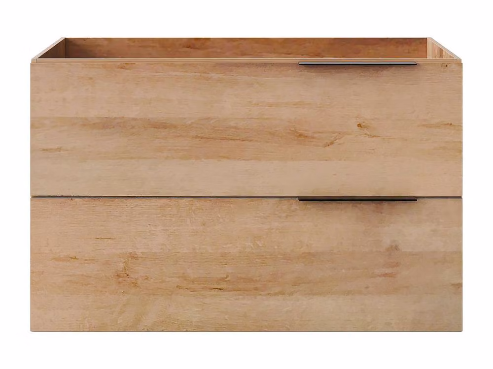 Vente-unique NISAYA Wall-Hung Vanity Unit in Light Oak, W: 80 cm, D: 46 cm, H: 50 cm – 2