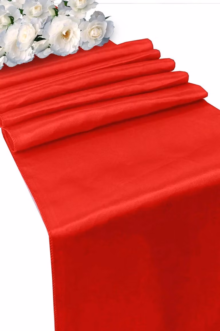 Neel Blue Red Satin Table Runner