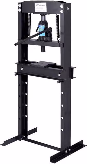 SPETLEK 20 Ton Heavy Duty Hydraulic Steel Workshop Press in Black