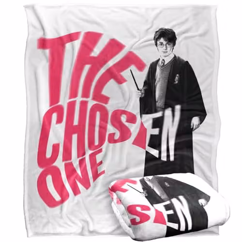 LOGOVISION Harry Potter The Chosen One Super Soft Silky Touch Fleece Throw Blanket, Multicolour, W: 127 cm x D: 152.4 cm x H: 1 cm – 1