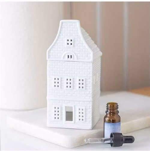 KDMD White Ceramic Nordic House Oil Burner and Wax Warmer for Tealights