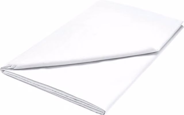 1951 Plain Dye White Cotton Percale Kingsize Flat Sheet, W/D/H: 180 x 200 cm