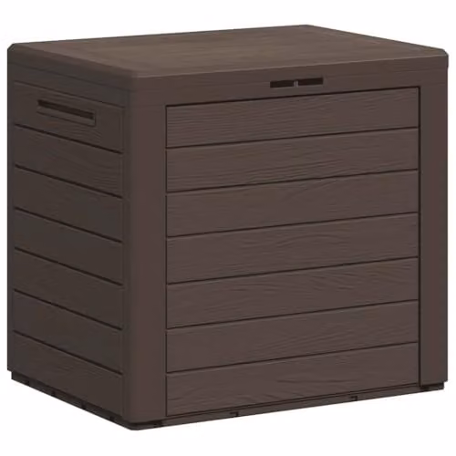 vidaXL Brown Polypropylene Garden Storage Box W: 58.5 cm, D: 46 cm, H: 55 cm – 1