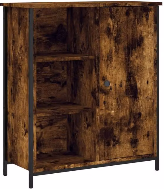 Berkfield Home Smoked Oak Sideboard in Brown, W/D/H: 70 x 30 x 80 cm