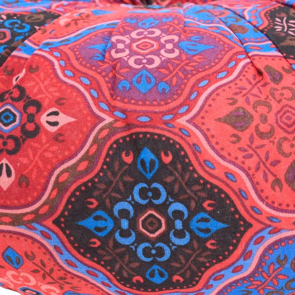 PAWNORA Red Round Floor Cushion, Diameter: 50 cm, Thickness: 8 cm – 3