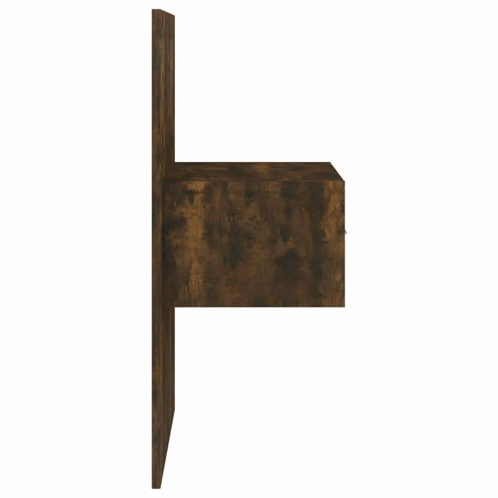 Berkfield Home Set of 2 Wall-mounted Bedside Cabinets in Smoked Oak Brown, W/D/H: 48.5 x 32.5 x 80 cm – 6
