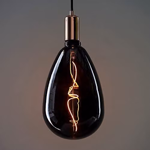 Loops 4W E27 Decorative LED Filament Light Bulb, Grey Smoked Glass, 1800K Warm White, 50 Lumen – 2
