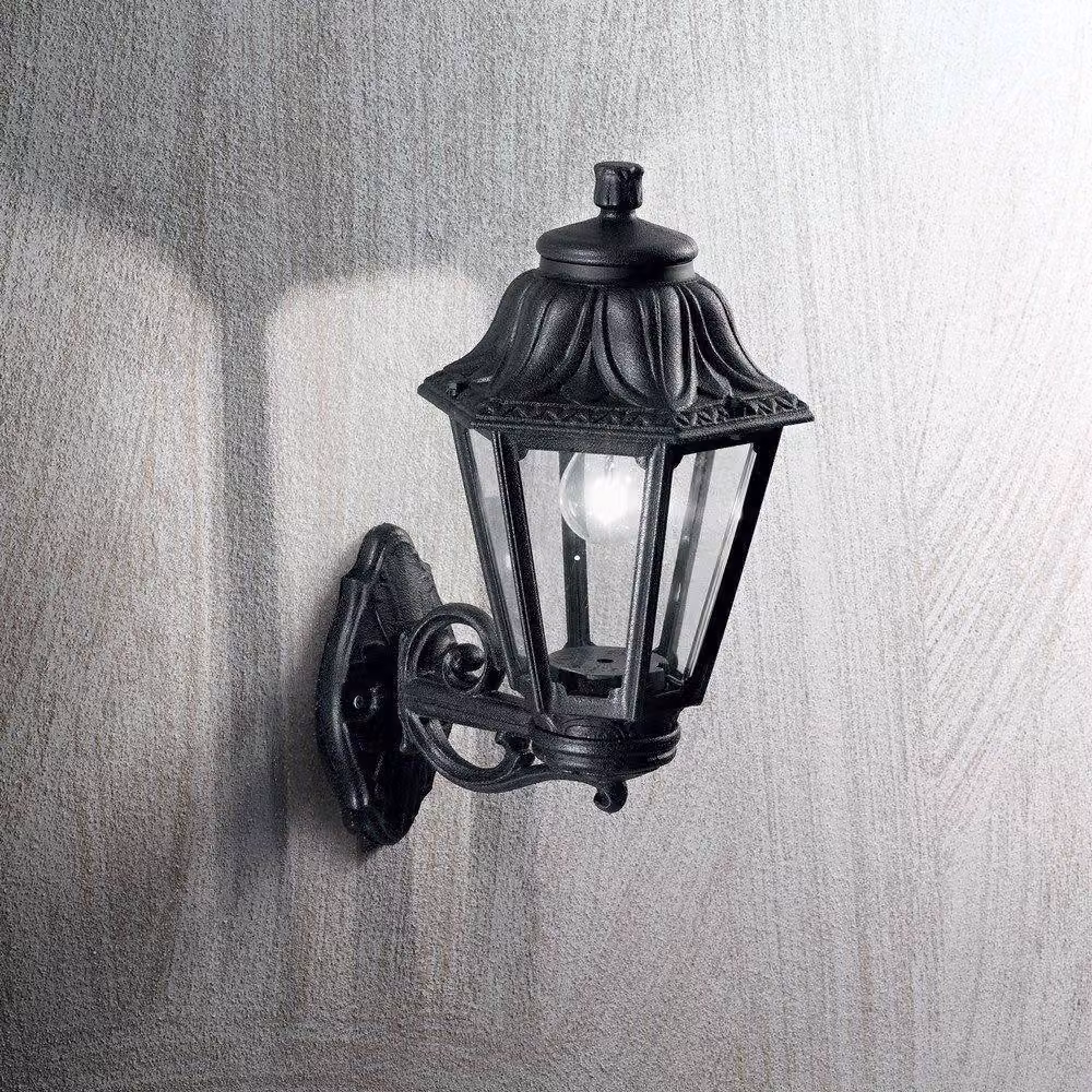 Netlighting Anna Black Outdoor Flush Wall Lantern IP44 with E27 Socket – 2