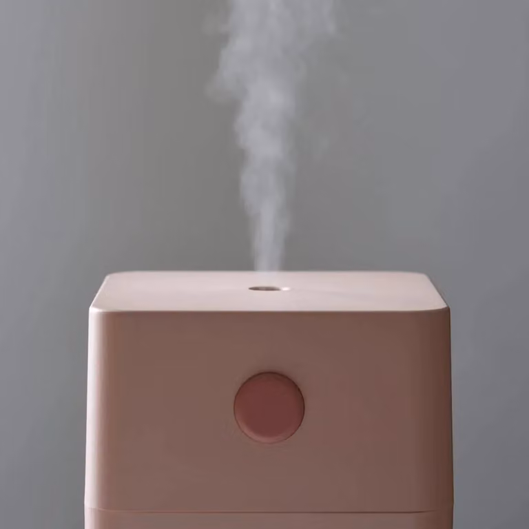 BRUNO Cube Mist USB Aroma Diffuser with Light and Fragrance Compartment, Pink