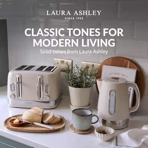 Laura Ashley 4 Slice Toaster with Wide Slots in Dove Grey – 2
