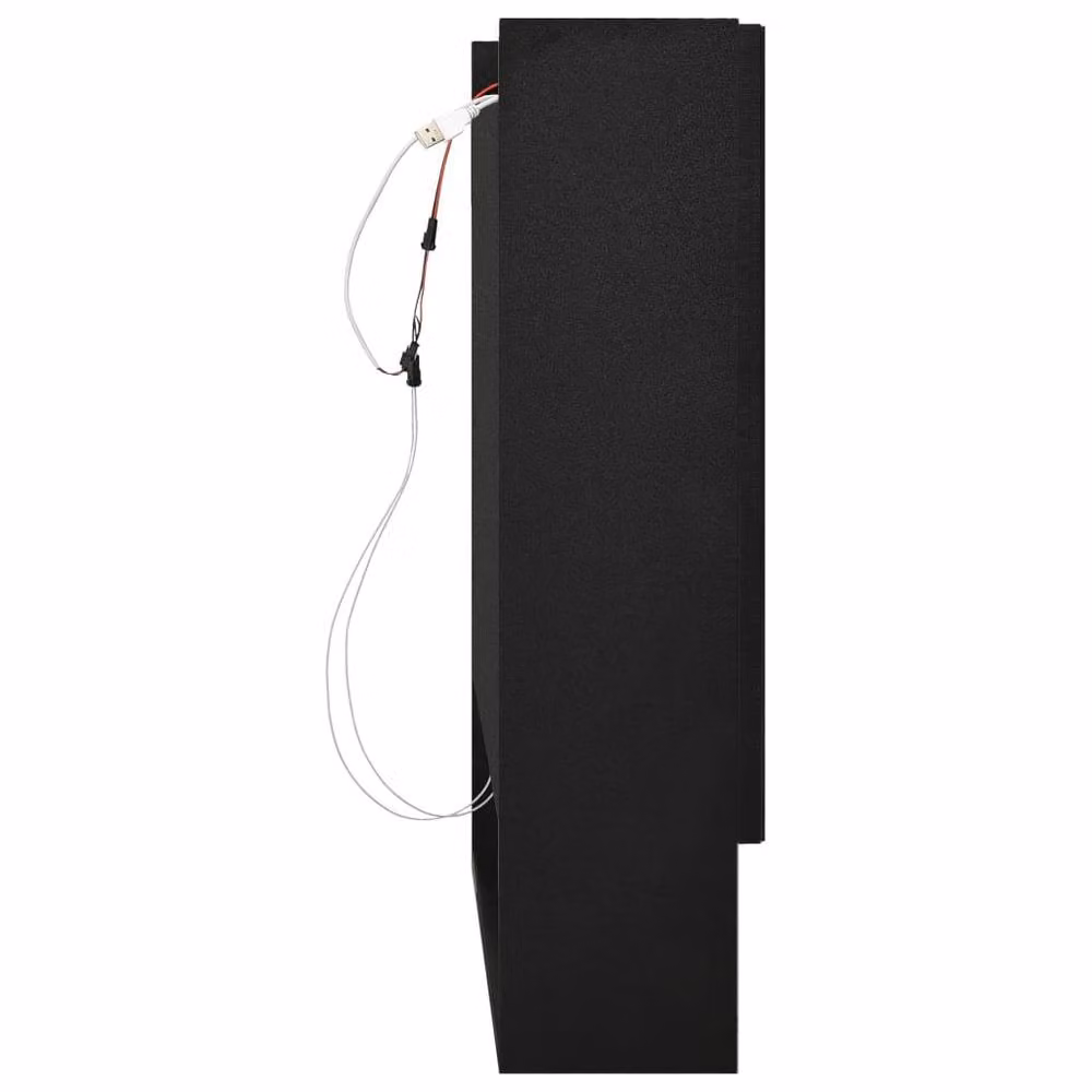 Berkfield Home Modern LED Bathroom Mirror Cabinet in Black and Silver, W/D/H: 80 x 15 x 60 cm – 6