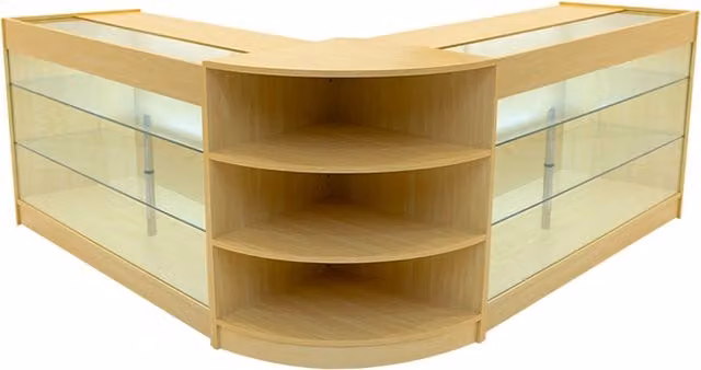 Monstershop Apollo LED Shop Counter Set LM60 and 2 x K1500 in Maple Beige