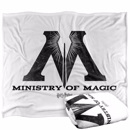 Warner Bros. Harry Potter Ministry Big M Silky Touch Super Soft Fleece Throw Blanket, Multicolour, W: 152.4 cm x D: 127.0 cm – 1
