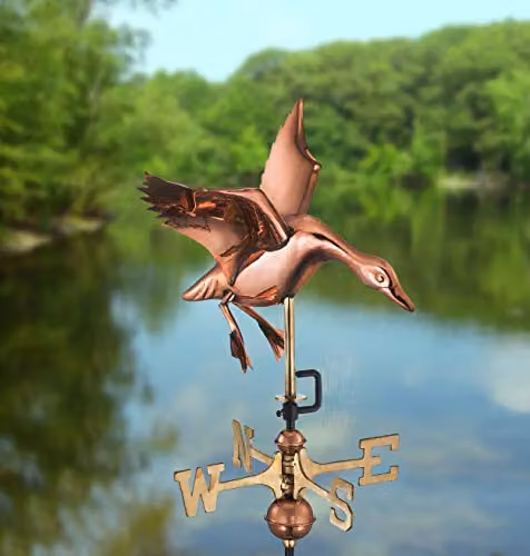 Espira Whites Copper and Bronze Landing Duck Metal Wall Weathervane – 2