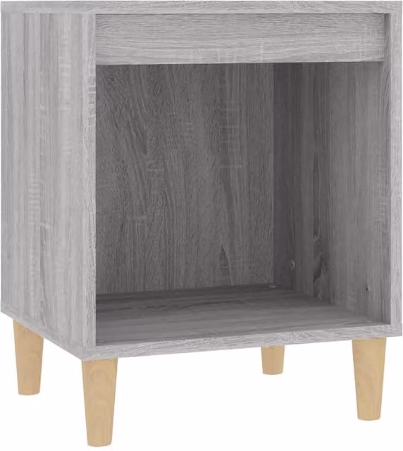 Berkfield Home Bedside Cabinet in Grey Sonoma, W/D/H: 40 x 35 x 50 cm