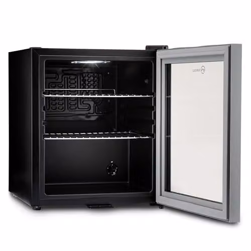 Subcold Super50 LED Mini Fridge, 50L Silver Compressor Chiller with LED Light and Lock, W/D/H: 44 x 42 x 47 cm – 4