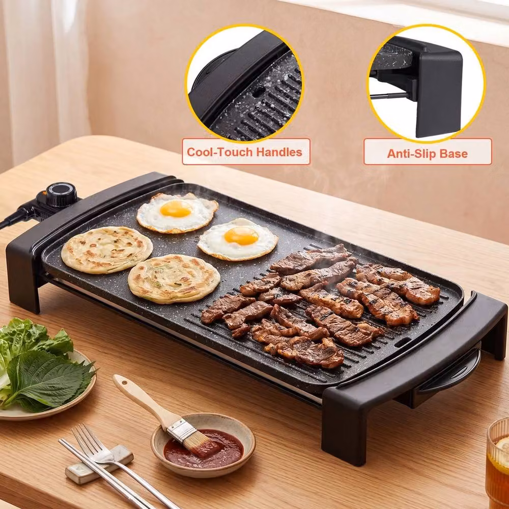 Ventryn Adjustable Temperature Electric Griddle in Black – 3