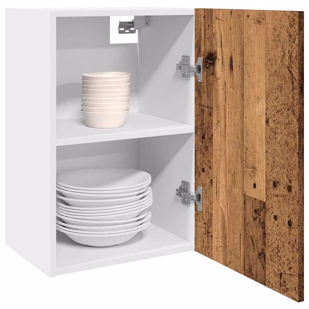 Berkfield Home Lyon Hanging Cabinet in Old Wood Brown, W/D/H: 40 x 31 x 60 cm – 1