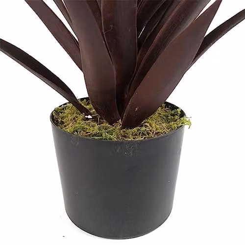 Leaf Design UK Red and Black Artificial Tropical Potted Tabletop Plant, Height: 85 cm – 4