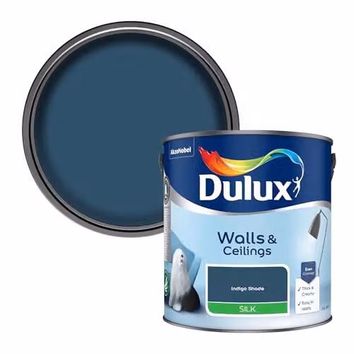 Dulux Silk Emulsion Water Based Dispersion Paint in Blue, 2.5l – 2