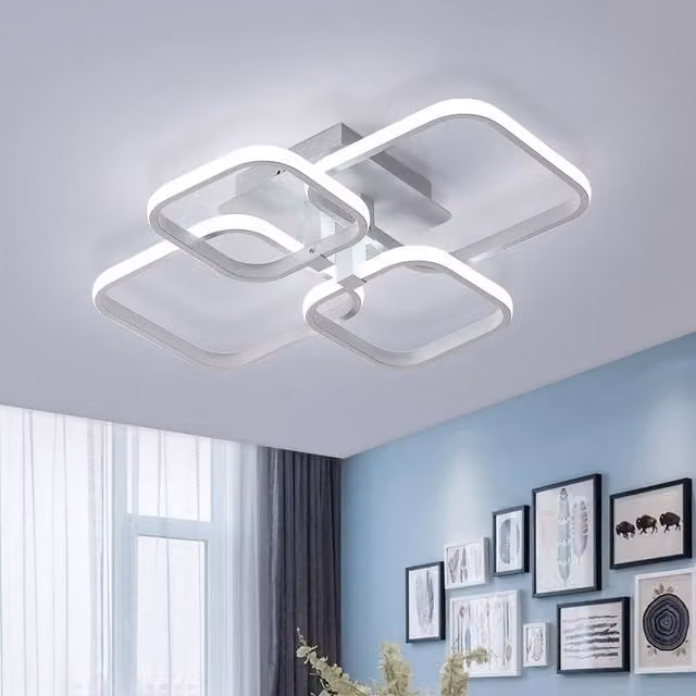 Goeco Modern Square LED Ceiling Light, 60W, 6750LM, White