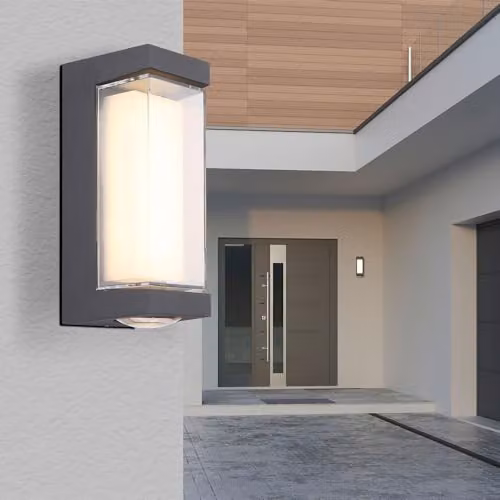 Globo Lighting Modern Anthracite LED Outdoor Wall Lamp with Warm White Light, W/D/H: 7.5 x 8.2 x 18.7 cm – 5