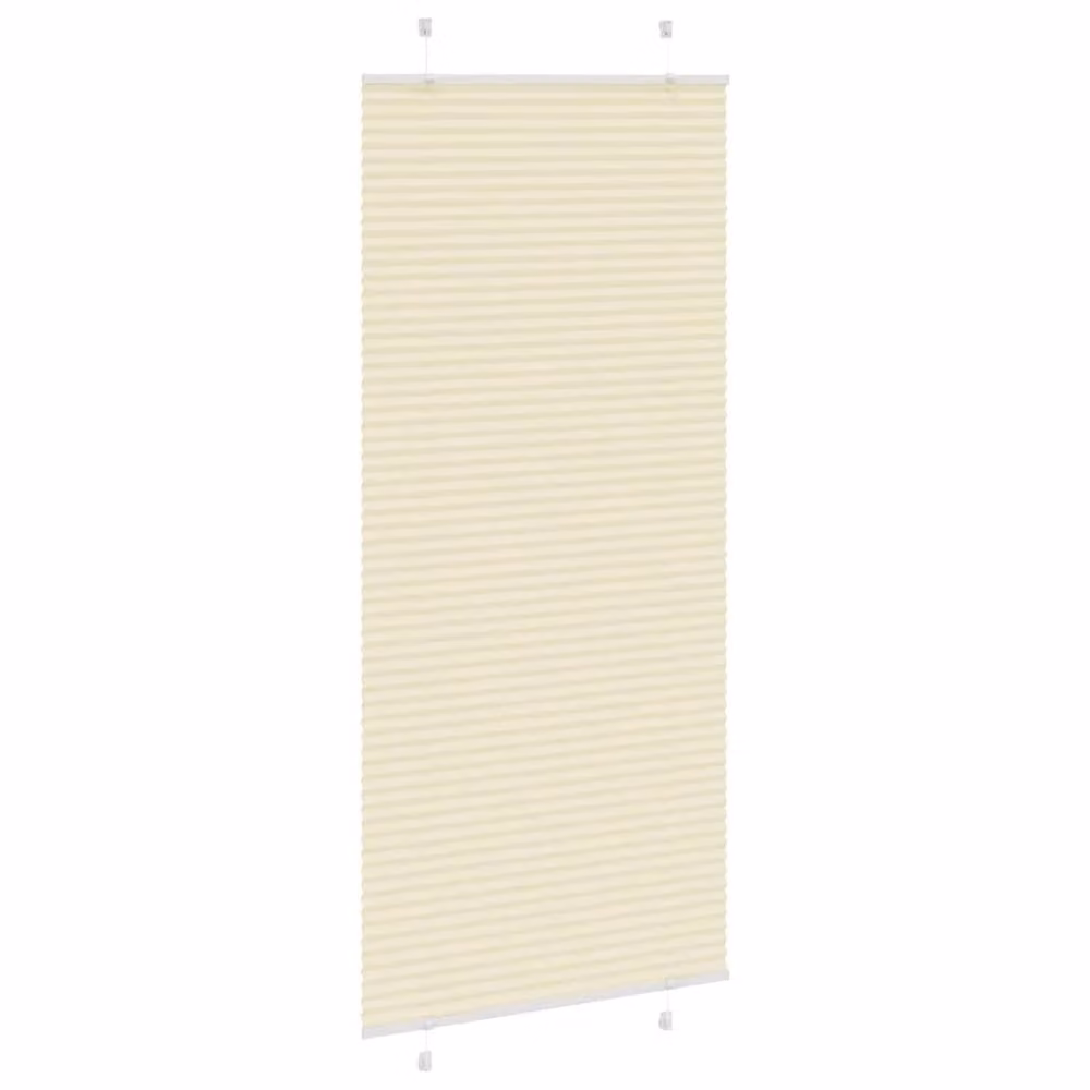 Berkfield Home Pleated Blind in Cream, W 95 cm x H 200 cm