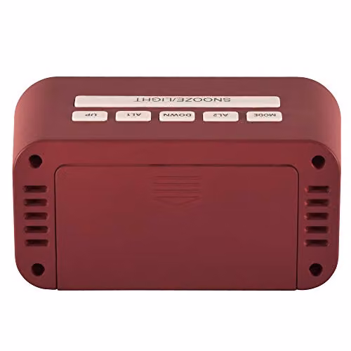 Acctim 15864 Alta Red Alarm Clock with Indoor Temperature Display – 2